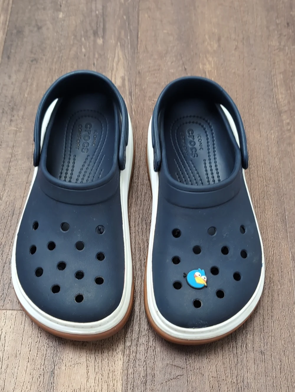 CROCS Adult Navy and White Clog Sandals Size Men's 8